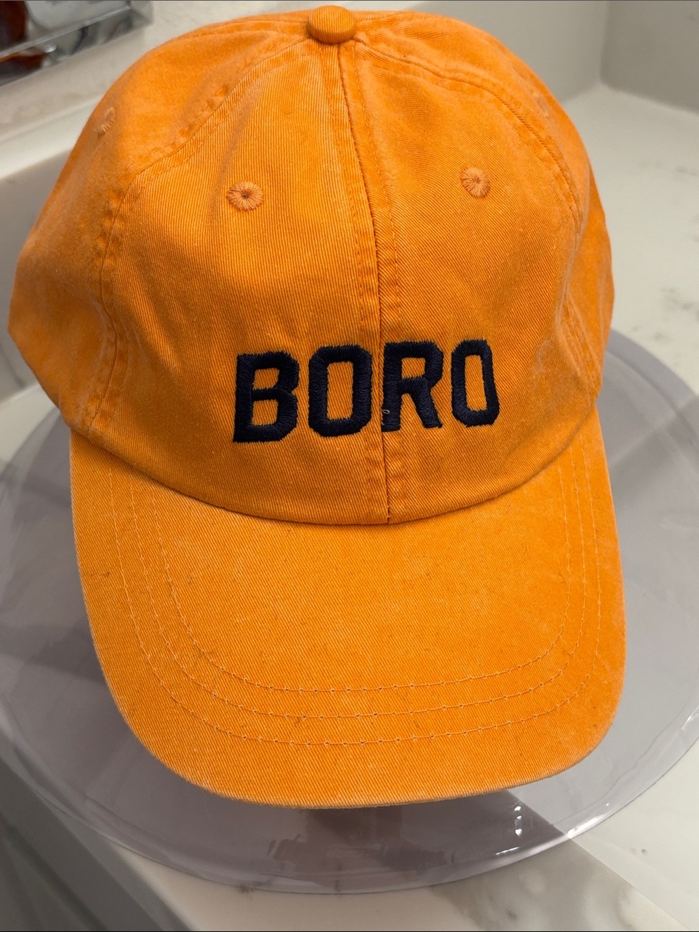 NWT Unisex Adams Tangerine 'BORO' Embroidered Cap Hat